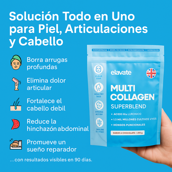 Colágeno MultiBlend Premium | Piel más firme, articulaciones saludables y cabello fuerte